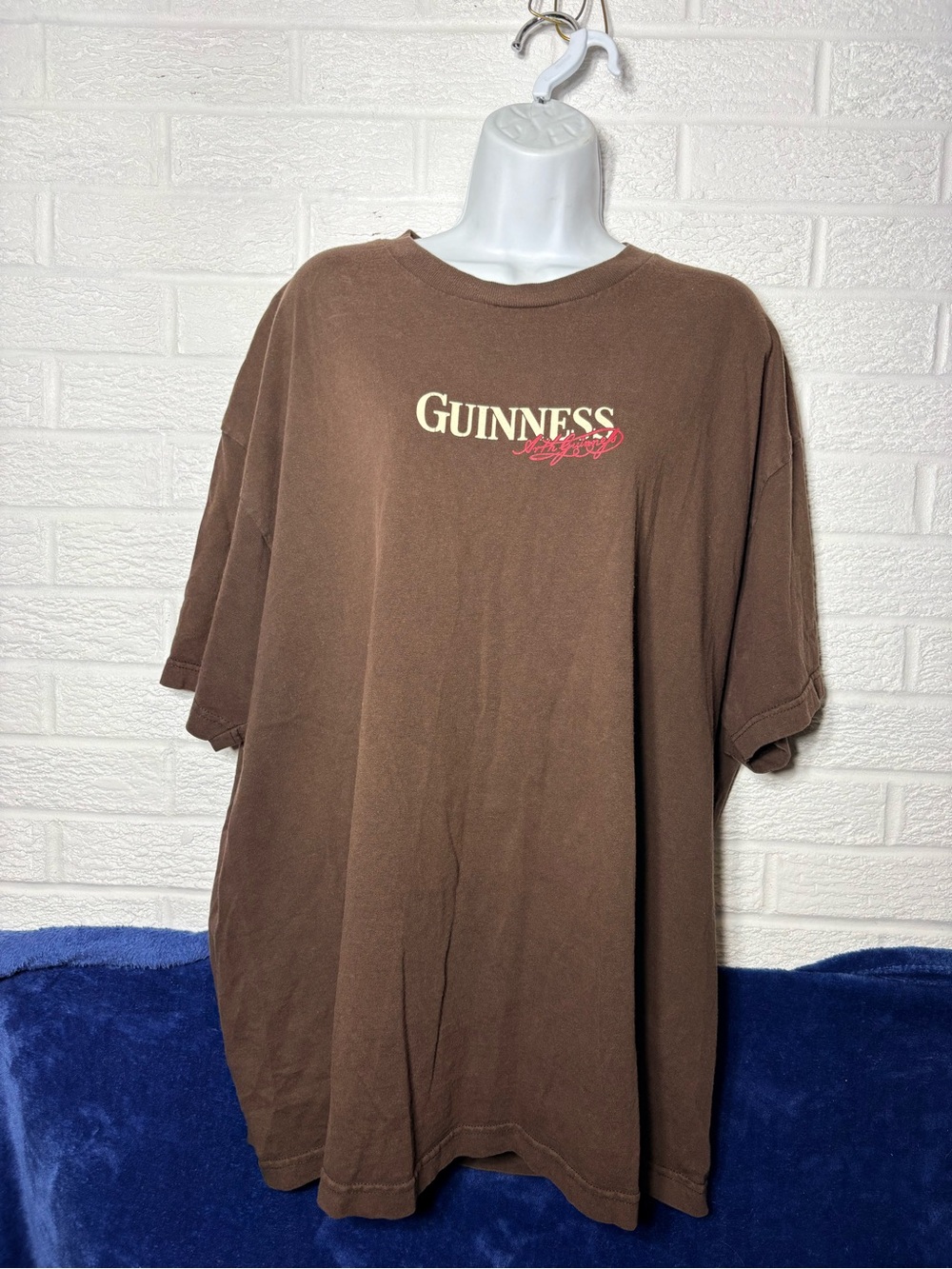 Guinness Brown Tee with Cream and Red Logo
